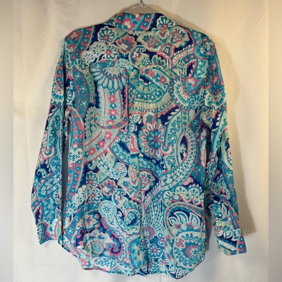 Talbots Multicolor Paisley Blouse 1X - Picture 6 of 11